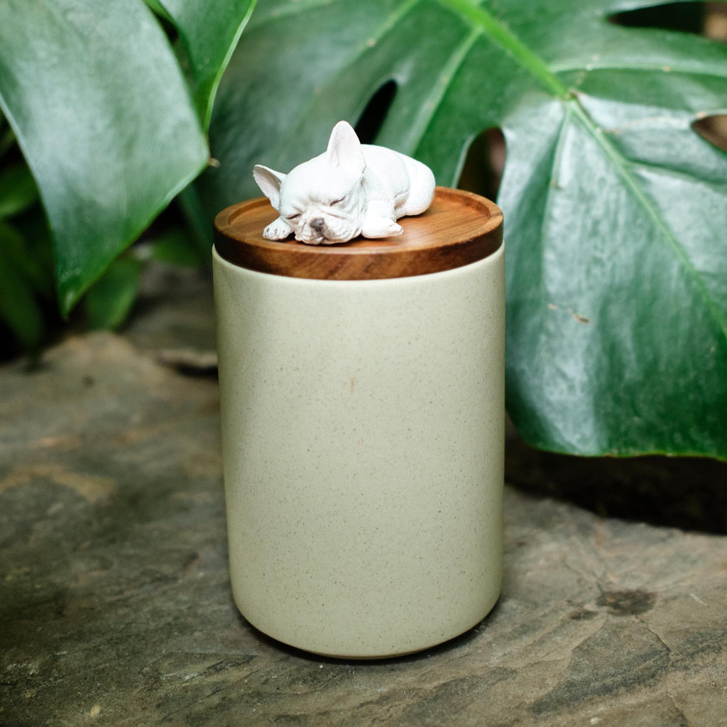 Handmade Ceramic Pet Urn with Clay Figurine from Photo, Personalised Dog Cat Ashes Jar, Memorial Keepsake, Custom Cremation Gift
