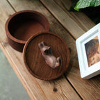 Handmade Wooden Cat Memorial Urn, Stretching Cat Keepsake Box for Ashes, Eco-Friendly Hand Carved Wooden Memorial Gift, Jewellery box