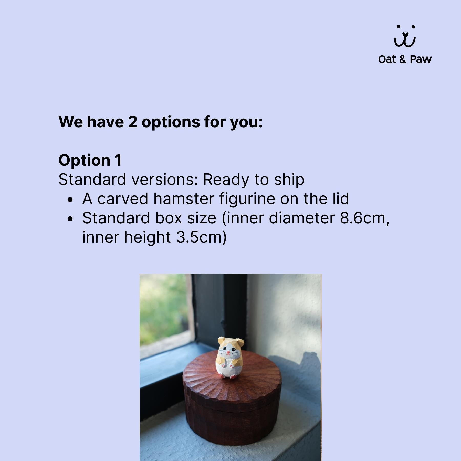Handmade Wooden Hamster Memorial Urn: Hamster Ashes Keepsake Box by photo, pet memorial gift, pet personalised keepsake, Jewelry box
