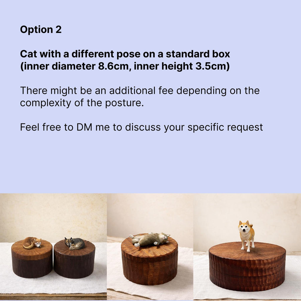 Realistic Orange Tabby Figurine Carved from photo, Handmade Wooden Cat Memorial Urn: Eco-Friendly Memorial Gift, Bespoke Cat Keepsake