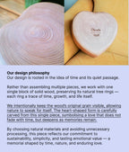 Heart-Shaped Wooden Pet Urn with Tree Ring Grain, Eco Friendly Handcrafted Memorial Box, Hinged Lid with Magnetic Seal, Pet Ashes Keepsake