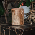 Handcrafted Natural Wooden Pet Urn for Medium and Large Dogs, Eco-Friendly Rustic Ashes Jar with Tree Rings, Organic Memorial Keepsake Gift