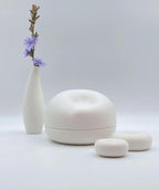 Large Minimalist Ceramic Pet Urn for Dog or Cat | 700ml Cream White Memorial Jar ｜Sleeping Animal Design Keepsake for Ashes bones