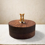 Handmade Wooden Dog Urn｜Small and Large urn | Natural Custom Carved Box with Personalised Dog Figurine From Photo | Pet Keepsake Gift