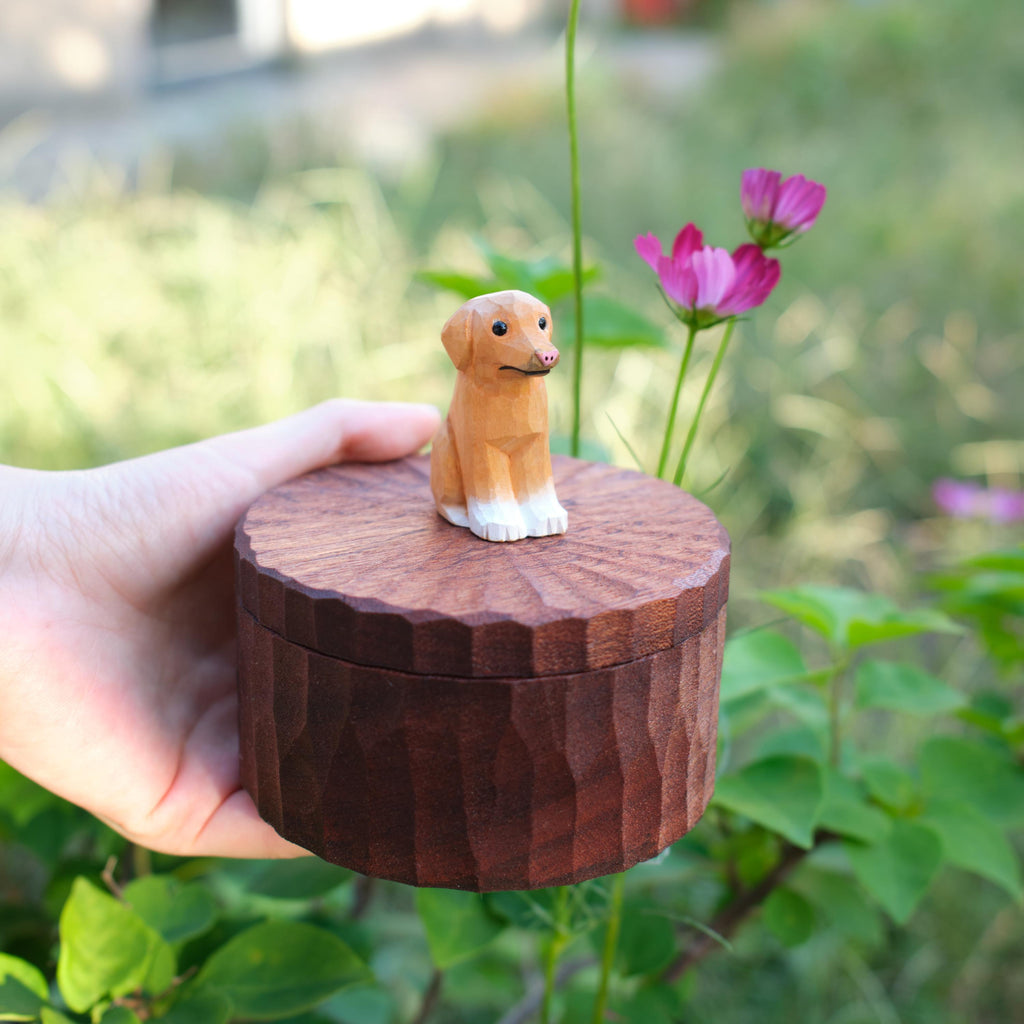 Handmade Wooden Dog Ashes Urn: Custom Labrador Figurine by photo, Pet Memorial Gift, Pet Personalised Keepsake, Jewellry Box
