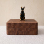 Handmade Large Wooden Dog Urn for Ashes up to 110lbs, Bespoke Dog Figurine by Photo, Laser engraving, Eco-Friendly Pet Loss Keepsake Gift
