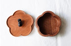 Handmade Wooden Flower Shaped Cat Urn | Small Keepsake Box with Cat Figurine | Memorial Box for Ashes | Pet Loss Gift | Pet Remembrance