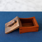 Handmade Japanese Walnut Wooden Urn for Small Pet Ashes | Minimalist Curved Lid Memorial Keepsake Gift | Dog Cat Rabbit Cremation Box