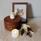 Handmade Wooden Hamster Memorial Urn: Hamster Ashes Keepsake Box by photo, pet memorial gift, pet personalised keepsake, Jewelry box