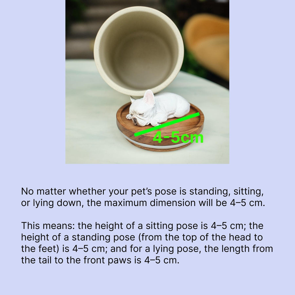 Handmade Ceramic Pet Urn with Clay Figurine from Photo, Personalised Dog Cat Ashes Jar, Memorial Keepsake, Custom Cremation Gift