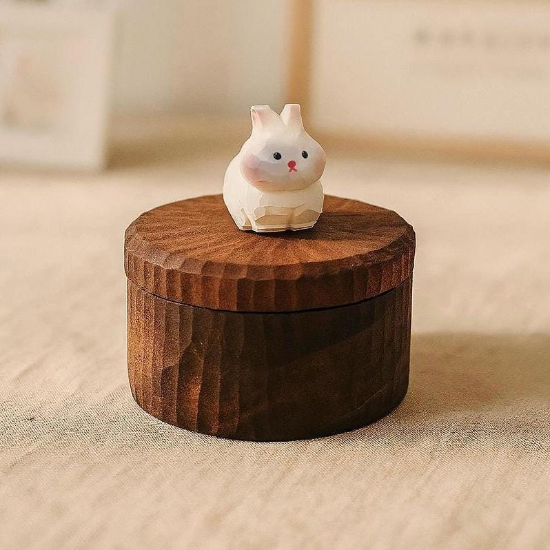 Handmade Wooden Rabbit Memorial Urn: Realistic Bunny Keepsake Box from Photo, Pet Memorial Gift, Pet Personalised Keepsake, Jewellery Box