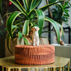 Handmade Extra Large Wooden Dog Urn for Ashes up to 110lbs, Natural Custom Carved Box with Personalised Dog Figurine, Pet Loss Keepsake Gift