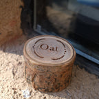 Natural Wooden Pet Memorial Keepsake Box | Tree Slice Urn for Ashes | Custom Engraved Hair Tooth Wood Trunk | Eco-Friendly Keepsake Gift