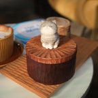 Handmade Wooden Cat Memorial Urn: Grey Cat Figurine Keepsake from Photo, Bespoke Pet Memorial Gift, Laser Engraving name, Eco Friendly Gift