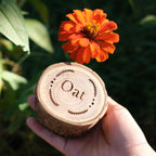 Natural Wooden Pet Memorial Keepsake Box | Tree Slice Urn for Ashes | Custom Engraved Hair Tooth Wood Trunk | Eco-Friendly Keepsake Gift