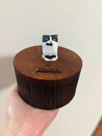 Handmade Wooden Cat Memorial Urn: Stylistic Painted Car Figurine Keepsake by photo, pet memorial gift, pet personalised keepsake