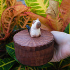 Handmade Wooden Cat Memorial Urn: Siamese Cat Keepsake Box by photo, pet memorial gift, pet personalised keepsake, Jewellery box