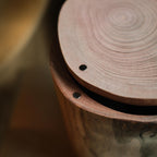 Handcrafted Natural Wooden Pet Urn for Medium and Large Dogs, Eco-Friendly Rustic Ashes Jar with Tree Rings, Organic Memorial Keepsake Gift