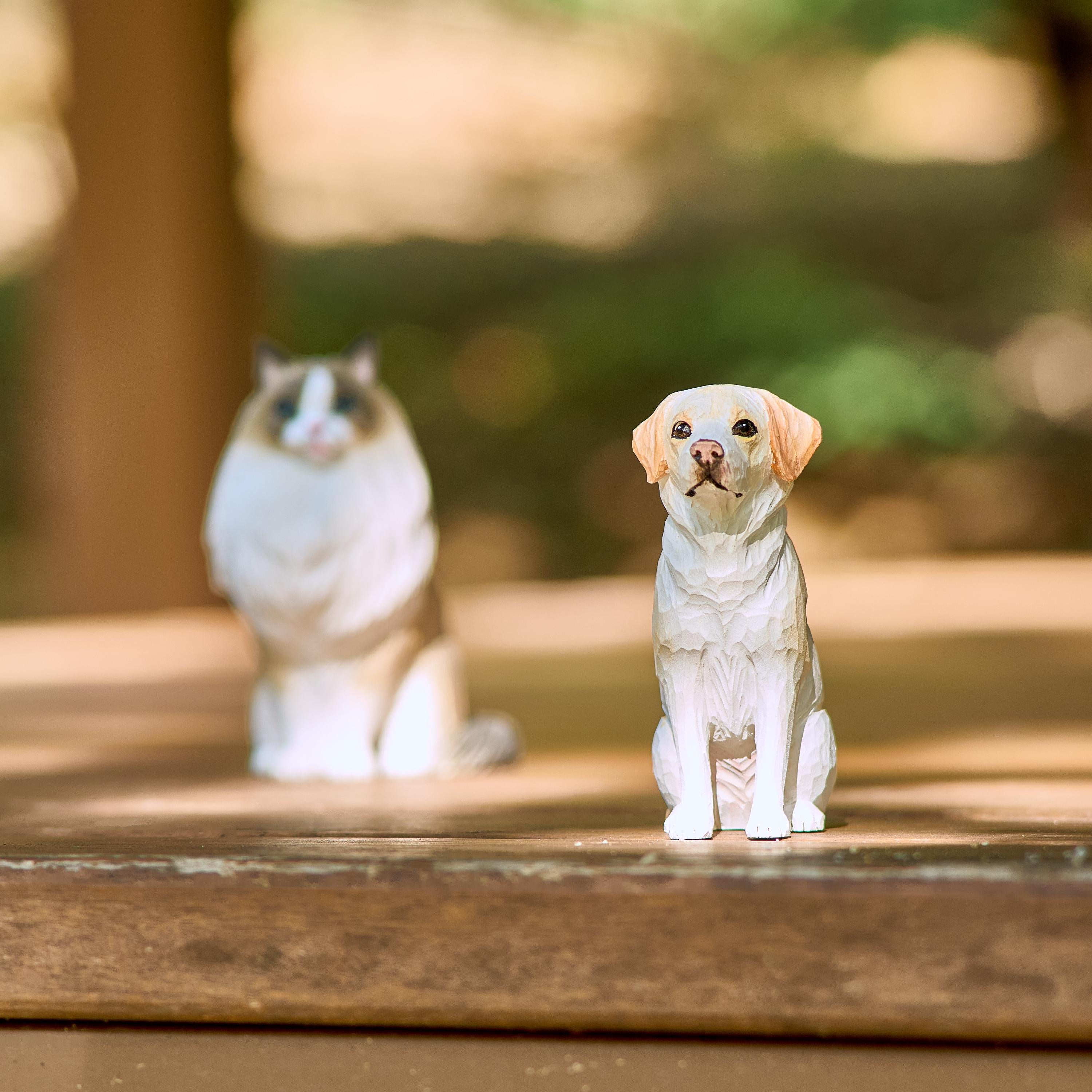 Custom Pet Wooden Sculpture from Photo | Hand-Carved Dog Cat Rabbit Figurine | Personalised Wooden Memorial Keepsake Gift | Pet loss Gift