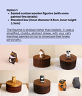 Custom Resting Cat Memorial Urn from Photo, Handmade Wooden Cat Ashes Box, Sleeping Cat on Cloud Pet Keepsake