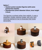 Custom Resting Cat Memorial Urn from Photo, Handmade Wooden Cat Ashes Box, Sleeping Cat on Cloud Pet Keepsake