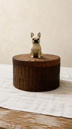 Handmade Wooden Dog Ashes Urn: Custom Corgi Figurine by photo, Natural Pet Memorial Gift, Pet Personalised Keepsake, Jewellery Box, Tea Jar