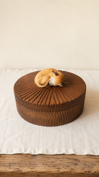 Custom Dog Pose Wooden Urn with Hand Carved Figurine, Small & Large Pet Memorial Urn, Personalised Natural Wood Ashes Box