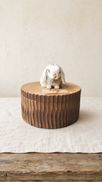 Bespoke Handmade Wooden Rabbit Memorial Ashes Urn: Realistic Bunny Figurine from photo, Pet Memorial Gift, Personalised Keepsake