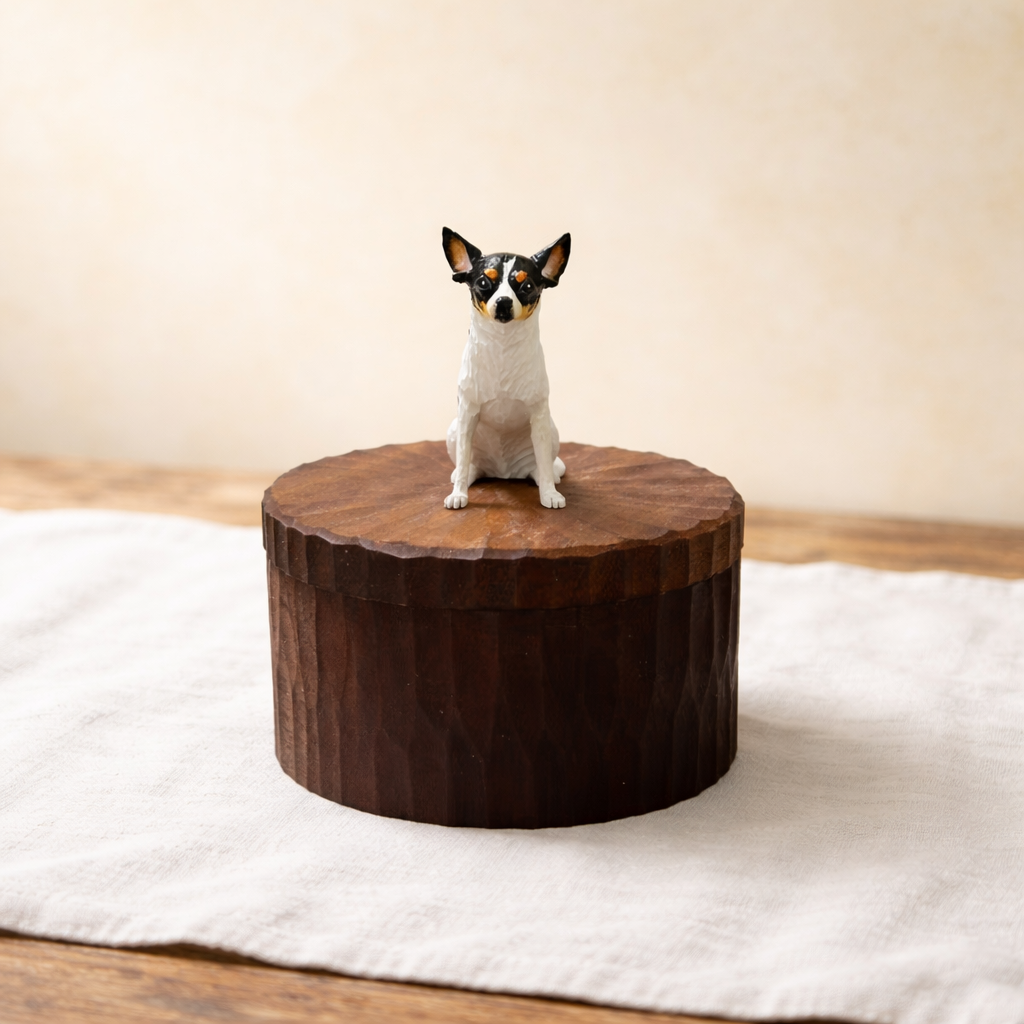 Handmade Wooden Dog Ashes Urn: Custom Schnauzer Figurine by photo, Pet Memorial Gift, Pet Personalised Keepsake, Natural Jewellery Box