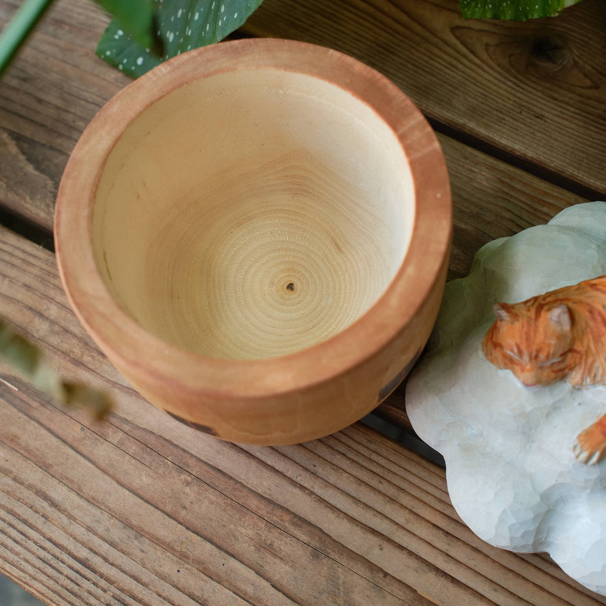Custom Wooden Cat Urn from Photo – Cat Resting on a Cloud Memorial