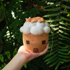 Custom Wooden Cat Urn from Photo – Cat Resting on a Cloud Memorial