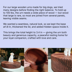 Custom Dog Pose Wooden Urn with Hand Carved Figurine, Small & Large Pet Memorial Urn, Personalised Natural Wood Ashes Box