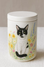 Large Custom Pet Portrait Urn Hand Painted Ceramic Dog Cat Ashes Jar｜Pets Up to 10 lbs｜Personalized Memorial｜Pet Loss Keepsake｜Cremation Urn