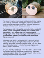 Natural Bark Wood Keepsake Box, Small Pet Urn, Eco Friendly Mini Memorial Box, Wooden Ashes Holder, Jewellery Box, Rustic Woodland Decor