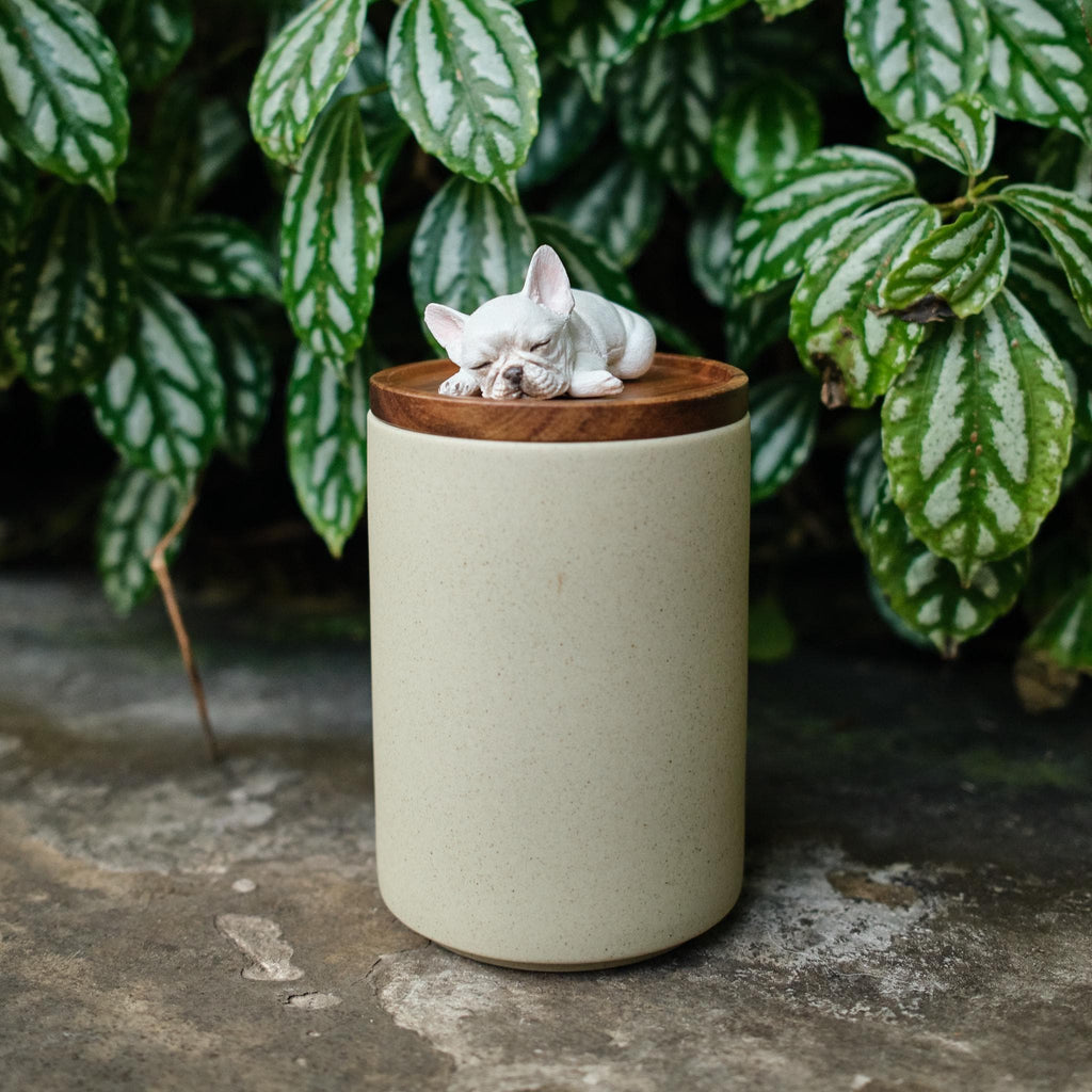 Handmade Ceramic Pet Urn with Clay Figurine from Photo, Personalised Dog Cat Ashes Jar, Memorial Keepsake, Custom Cremation Gift