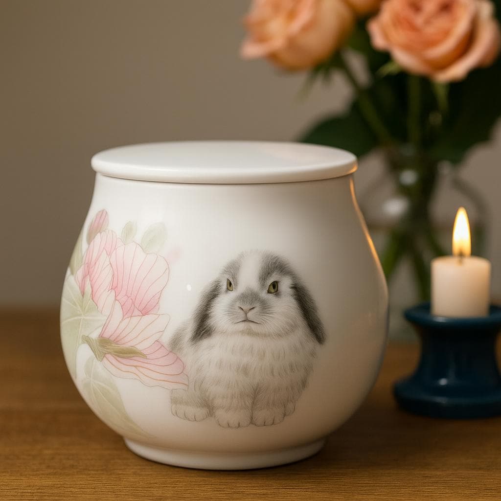Large Custom Pet Portrait Urn | Hand-Painted Ceramic Ashes Jar｜Up to 10lbs ｜Pet Personalised Memorial Gift | Pet Loss Keepsake Urn