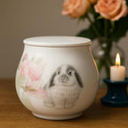 Large Custom Pet Portrait Urn | Hand-Painted Ceramic Ashes Jar｜Up to 10lbs ｜Pet Personalised Memorial Gift | Pet Loss Keepsake Urn