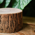 Rustic Wooden Bark Pet Memorial Box | Natural Tree Slice Ashes Urn | Keepsake Memory Trunk Box for Dog Cat Remembrance Gift | Jewellery Pot