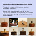 Handmade Wooden Dog Urn｜Small and Large urn | Natural Custom Carved Box with Personalised Dog Figurine From Photo | Pet Keepsake Gift