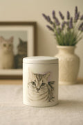 Large Custom Pet Portrait Urn Hand Painted Ceramic Dog Cat Ashes Jar｜Pets Up to 10 lbs｜Personalized Memorial｜Pet Loss Keepsake｜Cremation Urn