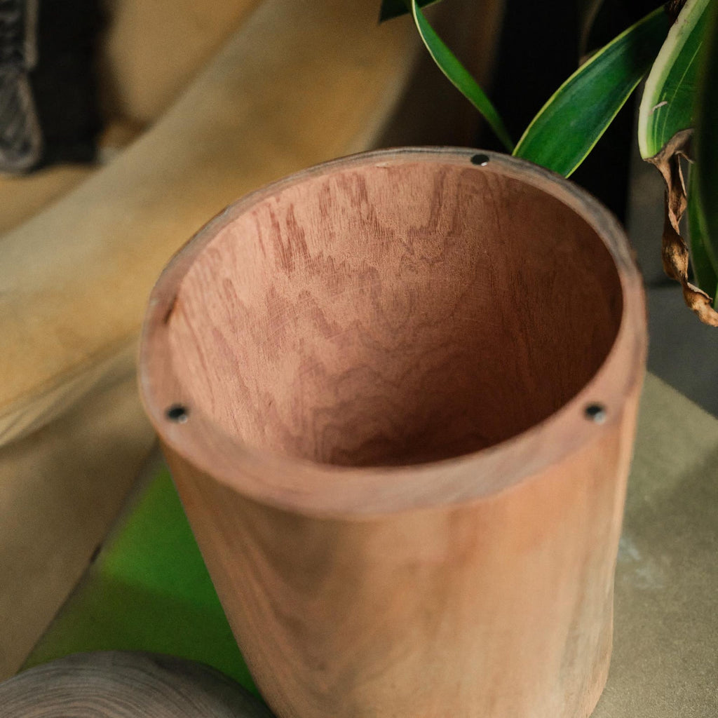 Handcrafted Natural Wooden Pet Urn for Medium and Large Dogs, Eco-Friendly Rustic Ashes Jar with Tree Rings, Organic Memorial Keepsake Gift