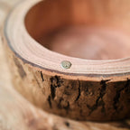 Rustic Wooden Bark Pet Memorial Box | Natural Tree Slice Ashes Urn | Keepsake Memory Trunk Box for Dog Cat Remembrance Gift | Jewellery Pot