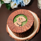 Custom Wooden Pet Memorial Urn with Hand Carved Portrait on Lid | Personalised Dog Cat Keepsake from Photo | Pet Loss Gift | Handmade Box