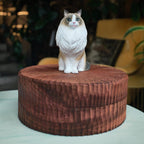 Large Wooden Cat Memorial Urn: Handmade Realistic Cat Figurine from photo, pet memorial gift, natural personalised keepsake, Cremation box