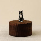 Handmade Wooden Cat Memorial Urn: Orange Tabby Keepsake Box by photo, pet memorial gift, pet personalised keepsake, Jewellery box