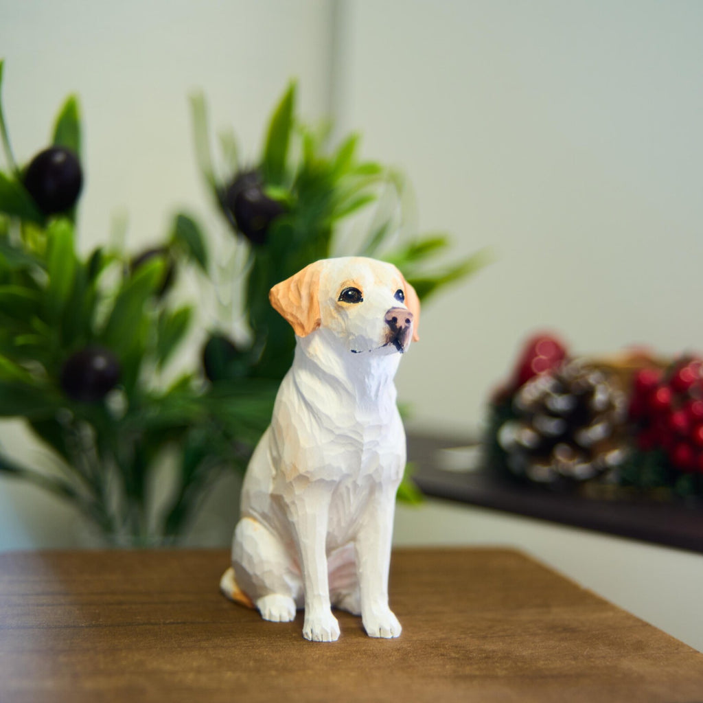 Custom Lying Dog Memorial Urn, Realistic Hand Carved Wooden Dog from Photo, Personalised Pet Ashes Box, Pet Loss Gift, Small and Large Sizes