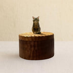 Handmade Wooden Cat Memorial Urn: Orange Tabby Keepsake Box by photo, pet memorial gift, pet personalised keepsake, Jewellery box