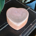 Heart-Shaped Wooden Pet Urn with Tree Ring Grain, Eco Friendly Handcrafted Memorial Box, Hinged Lid with Magnetic Seal, Pet Ashes Keepsake
