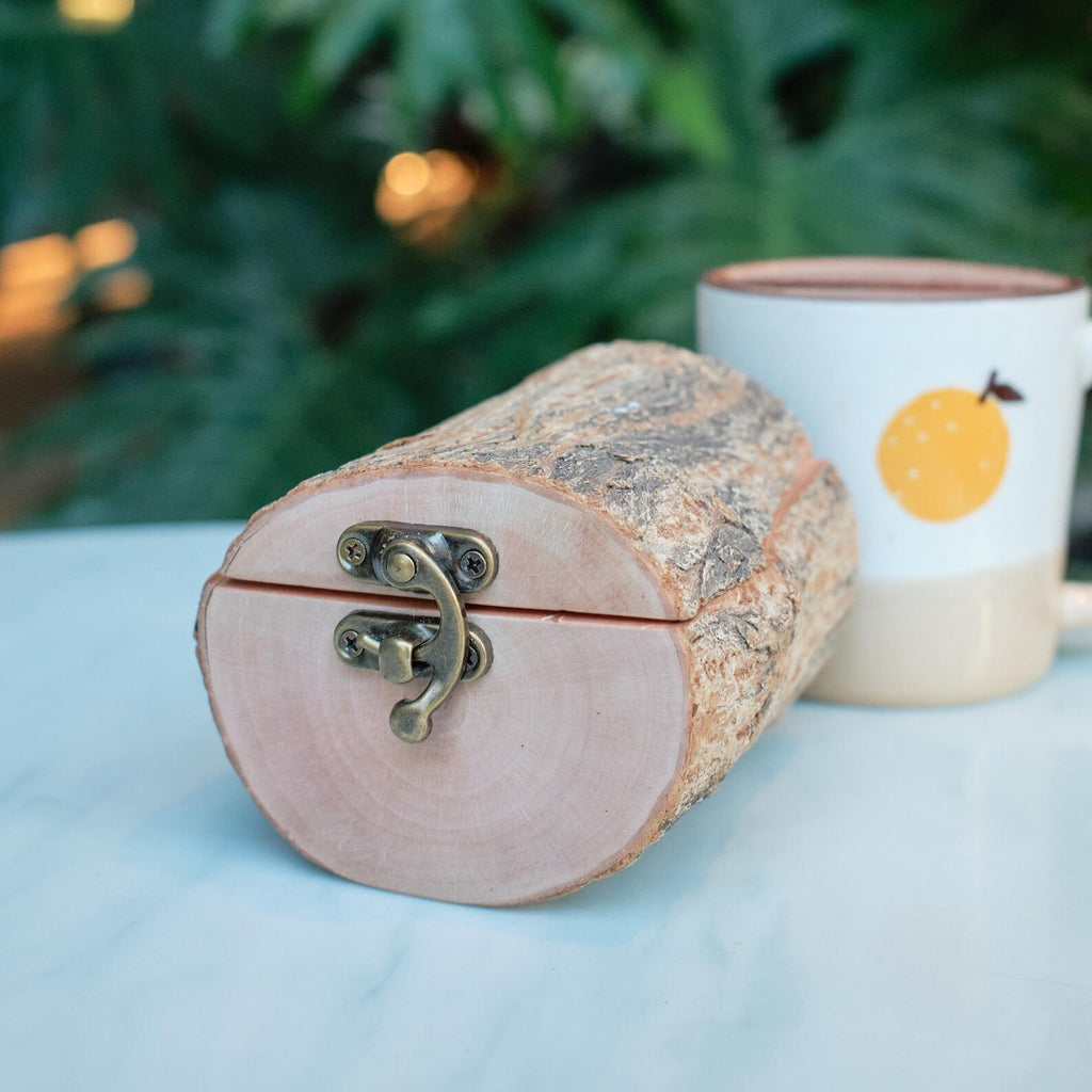 Natural Bark Wood Keepsake Box, Small Pet Urn, Eco Friendly Mini Memorial Box, Wooden Ashes Holder, Jewellery Box, Rustic Woodland Decor