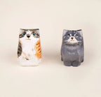 Handmade Wooden Cat Memorial Urn: Stylistic Painted Car Figurine Keepsake by photo, pet memorial gift, pet personalised keepsake